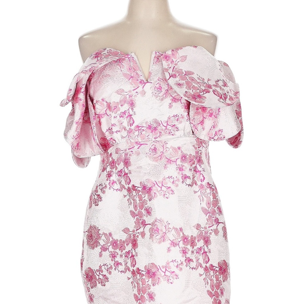 Floral Off-Shoulder Pink Dress